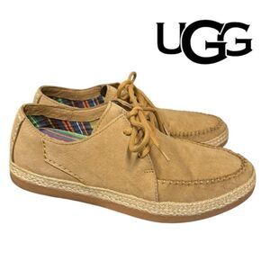 UGG Men's McCall Tan Suede Leather Lace Espadrille Sneakers Loafers 7